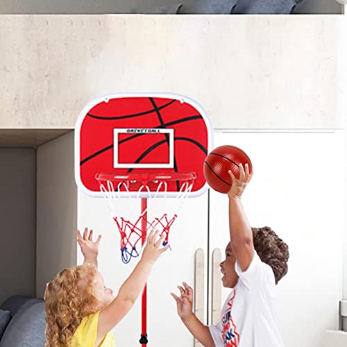 Aro de baloncesto para interior para niños, mini canasta de baloncesto, soporte de baloncesto portátil ajustable en altura para bebés, niños, niñas, 2, 3, 4, 5, 6, 7 años de edad, deporte al aire libr