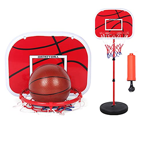 Aro de baloncesto para interior para niños, mini canasta de baloncesto, soporte de baloncesto portátil ajustable en altura para bebés, niños, niñas, 2, 3, 4, 5, 6, 7 años de edad, deporte al aire libr