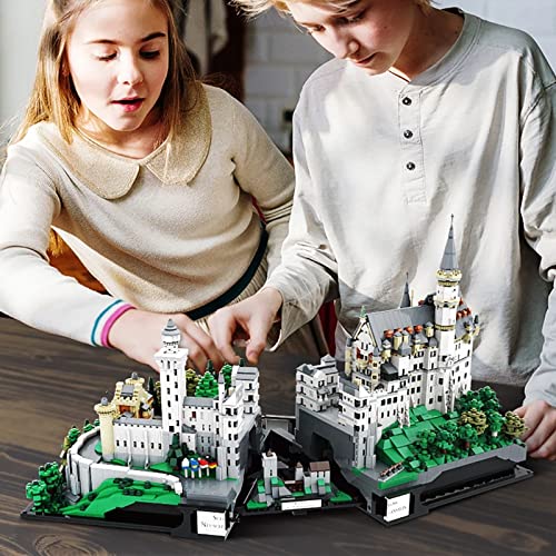 Arquitectura Nuevo Castillo de Piedra Cisne Colección Modelo Kit de Bloques de Construcción (7437 Piezas) DIY 3D Puzzle Juguete para Adultos y Niños Regalos