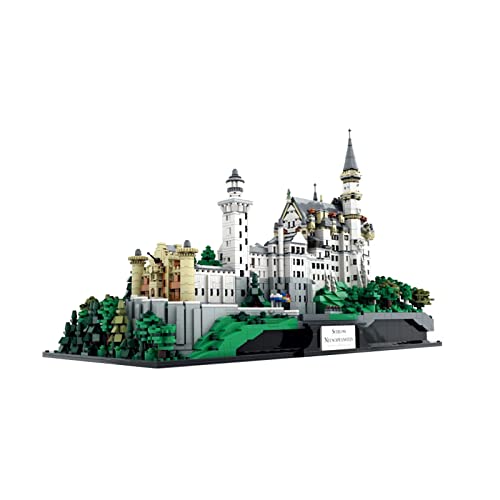 Arquitectura Nuevo Castillo de Piedra Cisne Colección Modelo Kit de Bloques de Construcción (7437 Piezas) DIY 3D Puzzle Juguete para Adultos y Niños Regalos