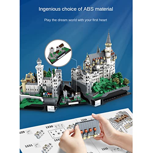 Arquitectura Nuevo Castillo de Piedra Cisne Colección Modelo Kit de Bloques de Construcción (7437 Piezas) DIY 3D Puzzle Juguete para Adultos y Niños Regalos