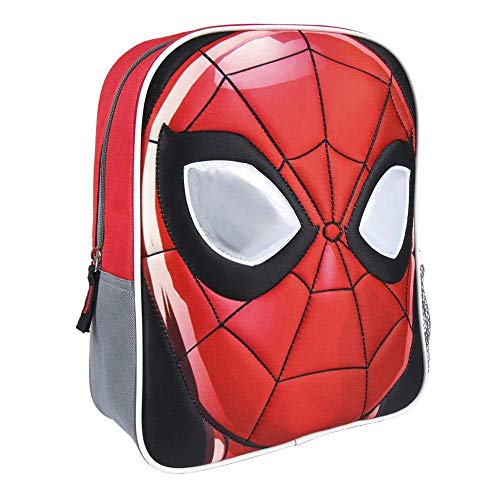 ARTESANIA CERDA Mochila Infantil Personaje Spiderman, Rojo, 31 cm