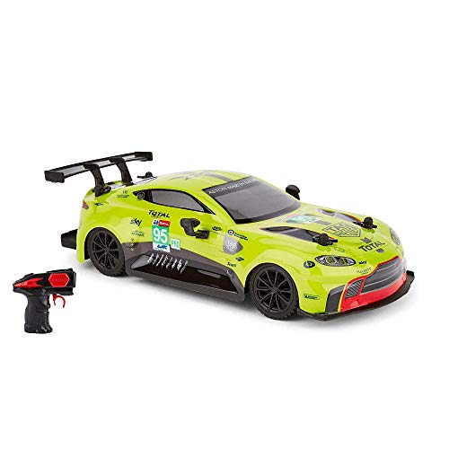 ASTON MARTIN Vantage GTE - Coche teledirigido con licencia, modelo de coche a escala 1:24, listo para conducir, incluye control remoto de 2,4 GHz