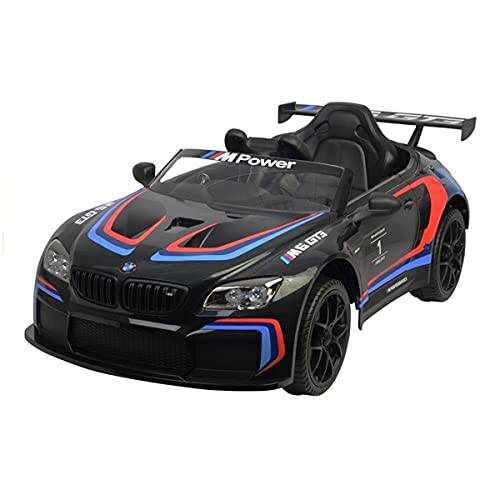 ATAA B-M-W M6 GT3 - Negro - Coche eléctrico para niños con batería 12v y Mando para Padres con Licencia Oficial