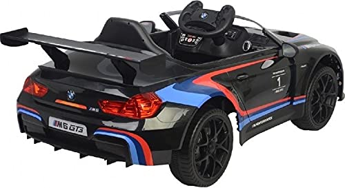 ATAA B-M-W M6 GT3 - Negro - Coche eléctrico para niños con batería 12v y Mando para Padres con Licencia Oficial