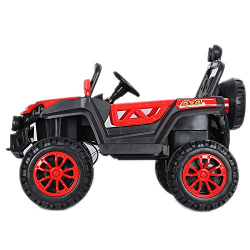 ATAA Buggy Rodeo 4x4 - Rojo - Coche eléctrico para niños con conducción remota Dimensiones 126x86x81cm batería 12v y Dos Asientos