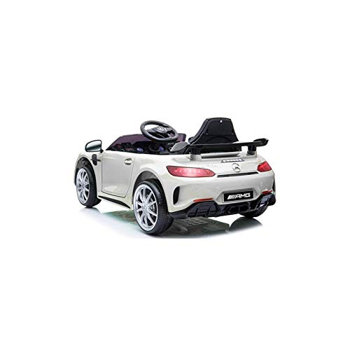 ATAA Mercedes GTR 12v - Blanco - Coche eléctrico para niños con batería 12v y Mando para Padres