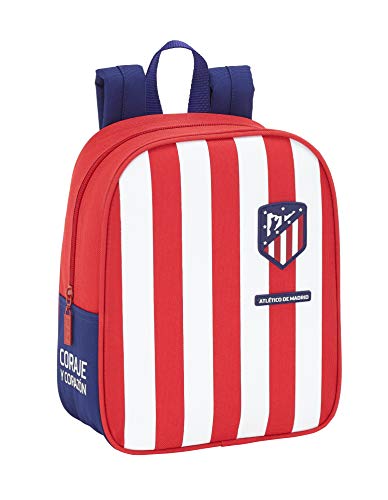 Atletico de Madrid Mochila guardería niño Adaptable Carro Equipaje, Niños Unisex, Rojo, Blanco Y Azul, Talla Única