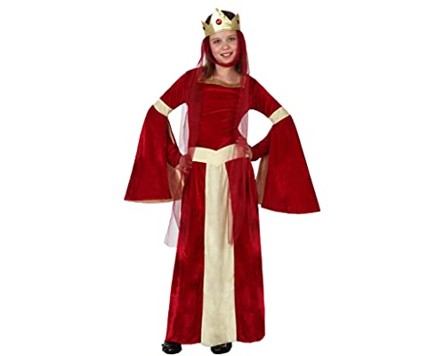 Atosa Disfraz Reina Medieval Niña Infantil Rojo 3 a 4 años