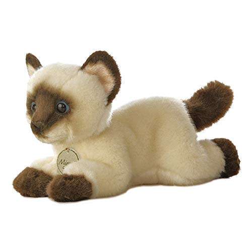 Aurora MiYoni 10814 Siamese - Peluche (20,3 cm), Color marrón y Beige