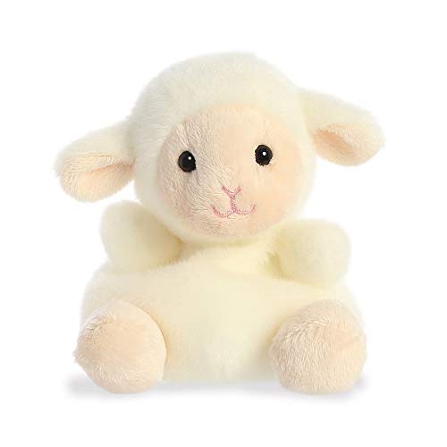 Aurora Palm Pals, Woolly The Lamb, Juguete Suave, 33483, 5 Pulgadas, Color Blanco