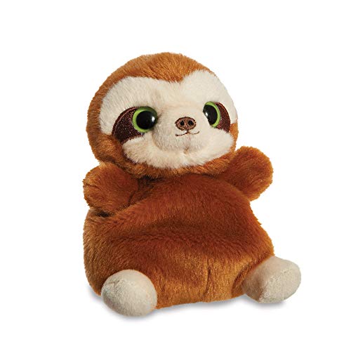 Aurora World Aurora, 61393, Slo The Sloth, Palm Pals, 13 cm. Peluche, marrón, Color Brown