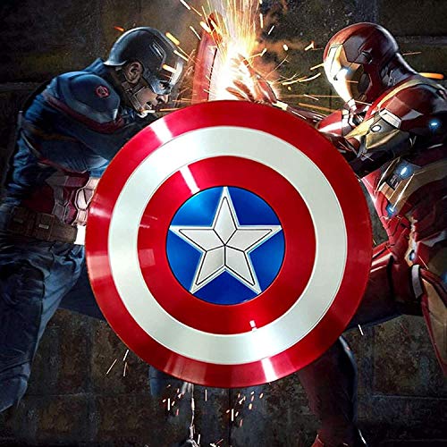 Avengers - Escudo de Capitán América, Accesorio Disfraz de Adulto Talla Únicas Marvel Capitán América Disfraz de Material ABS Shield 58CM