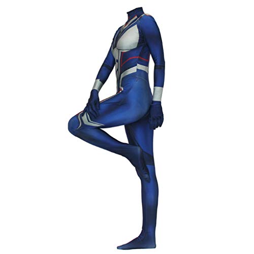 Avispa Mono Animado Traje De Cosplay, Halloween Body De Lycra Spandex Bodies Mascarada Cumpleaños Ropa, Juegos De rol Siameses Medias,Adult S(160cm)-Blue