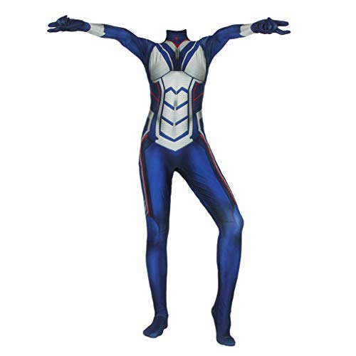 Avispa Mono Animado Traje De Cosplay, Halloween Body De Lycra Spandex Bodies Mascarada Cumpleaños Ropa, Juegos De rol Siameses Medias,Adult S(160cm)-Blue