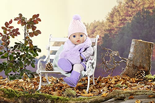 Baby Annabell Deluxe Conjunto con Abrigo 43 cm - Promueve la empatía y las habilidades sociales, Edad a partir de 3 años, Incluye botas, gorro y más