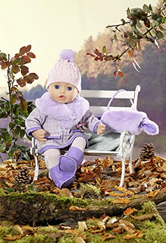 Baby Annabell Deluxe Conjunto con Abrigo 43 cm - Promueve la empatía y las habilidades sociales, Edad a partir de 3 años, Incluye botas, gorro y más