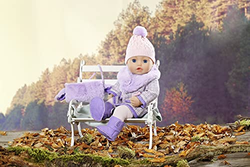 Baby Annabell Deluxe Conjunto con Abrigo 43 cm - Promueve la empatía y las habilidades sociales, Edad a partir de 3 años, Incluye botas, gorro y más