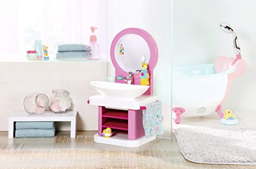 BABY born Lavabo y Spa - Juguete para manos pequeñas, Promueve la empatía y las habilidades sociales, Para niños a partir de 3 años, Incluye espejo, cepillo de dientes, taza y más