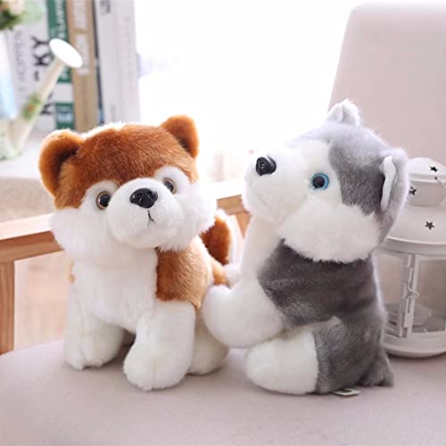 BAIMENGLONG 23 cm Super Kawaii Perro Peluche Lindo Simulación Husky Dog Peluche Toy Relleno Muñeca Muñeca Bebé Regalo Juguete Suave tierno (Color : 2)