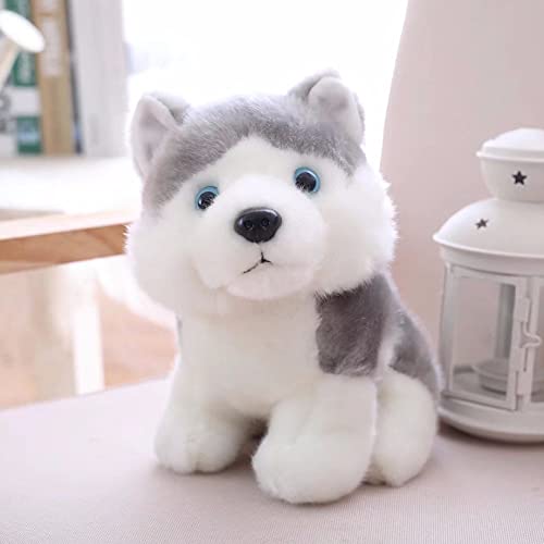 BAIMENGLONG 23 cm Super Kawaii Perro Peluche Lindo Simulación Husky Dog Peluche Toy Relleno Muñeca Muñeca Bebé Regalo Juguete Suave tierno (Color : 2)