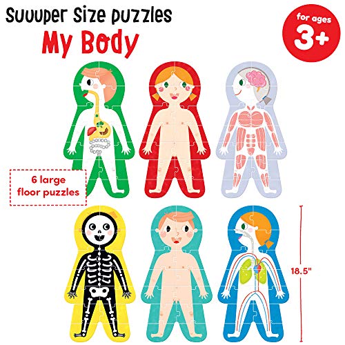 Banana Panda - Suuuper Size Puzzles My Body - Juego de 6 Puzzles de Suelo Grandes para Aprender a Aprender a Partir de 3 años (inglés), Multicolor