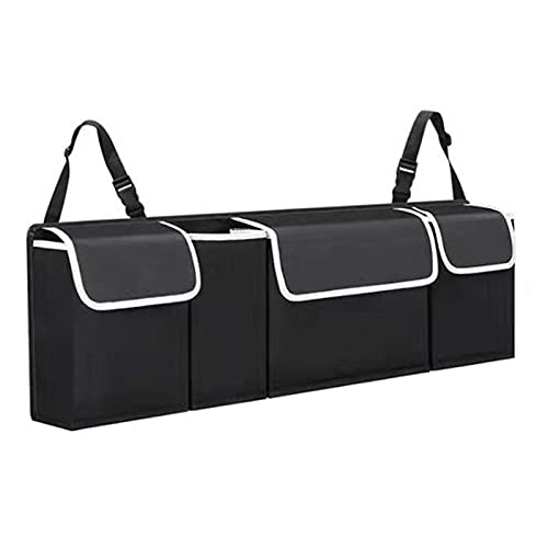 BAOLE Organizador Coche, Almacenamiento De Respaldo De Asiento Plegable De Tela De PVC 600D 3 Bolsillos Grandes Y Correas De Hombro Ajustables,para La Mayoría De Los Vehículos