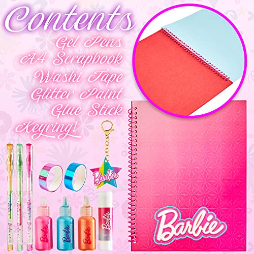 Barbie Album de Fotos para Pegar y Escribir, Álbum Fotos Scrapbook, Manualidades para Niñas de la Muñeca Barbie, Regalos Originales Niñas