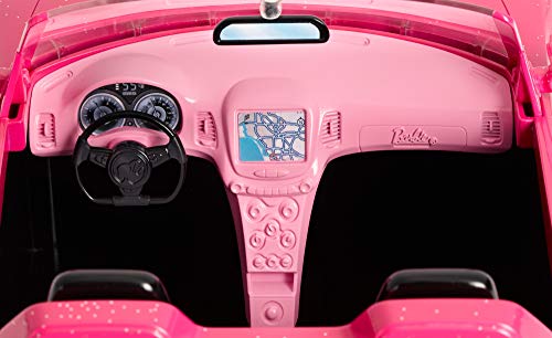 Barbie Coche Descapotable De Coche (Mattel Dvx59) + Accesorios Moto De , Regalo para Niñas Y Niños 3-9 Años (Mattel Frp56)