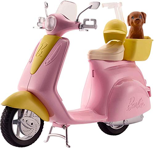 Barbie Coche Descapotable De Coche (Mattel Dvx59) + Accesorios Moto De , Regalo para Niñas Y Niños 3-9 Años (Mattel Frp56)