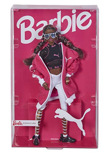 Barbie Collector, muñeca total look deportivo Puma con zapatillas rosas y blancas (Mattel FJH70)