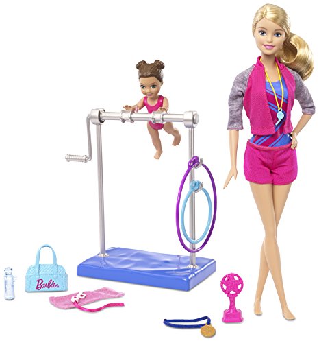 Barbie - Muñeca, Quiero ser entrenadora de Gimnasia (Mattel DKJ21)