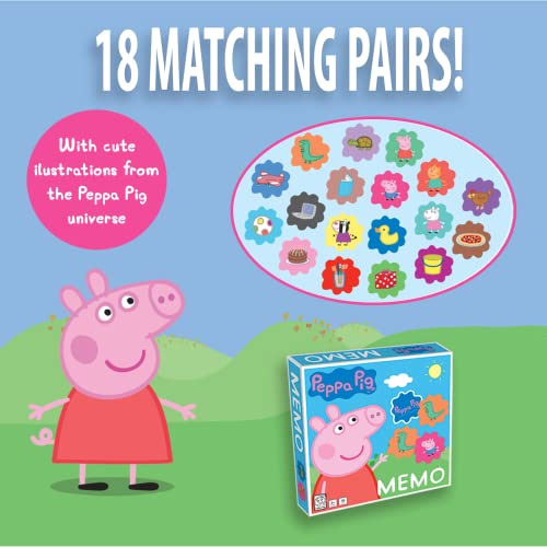 Barbo Toys Juguetes de Peppa Pig - Juegos de Memoria para Niños Desde los 3 Años - Juego de Cartas Infantiles con 36 Piezas - Juguete Educativo - Licencia Oficial del Juego de Peppa Pig