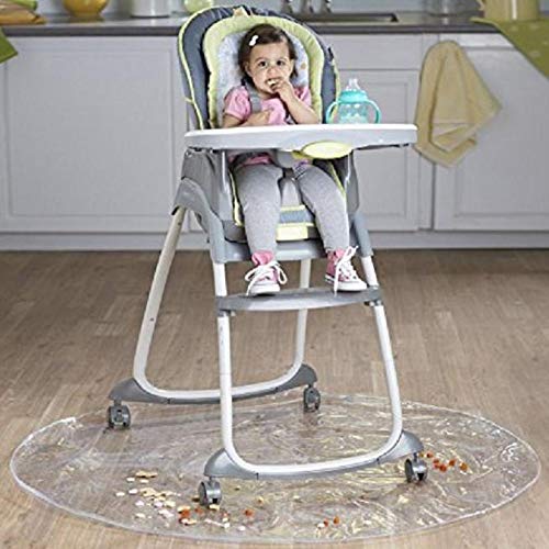 Bayda Splat Mat para Debajo de la Silla Alta / Arts / Crafts Kids Toddler Washable Large Waterproof Round Clear Chair Floor Protector