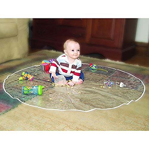 Bayda Splat Mat para Debajo de la Silla Alta / Arts / Crafts Kids Toddler Washable Large Waterproof Round Clear Chair Floor Protector