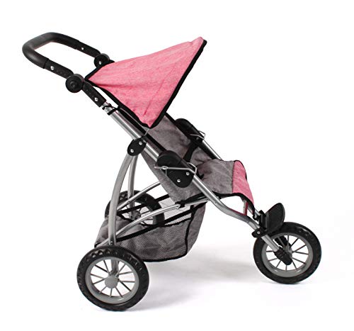 Bayer Chic 2000 613 57 - Carrito para muñecas de hasta 50 cm, Color Rosa