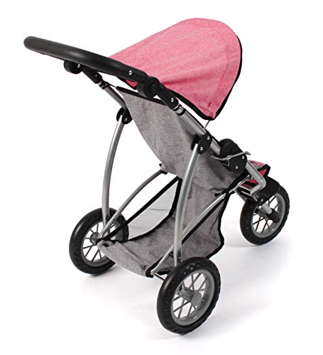 Bayer Chic 2000 613 57 - Carrito para muñecas de hasta 50 cm, Color Rosa