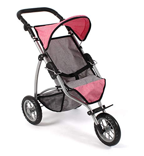 Bayer Chic 2000 613 57 - Carrito para muñecas de hasta 50 cm, Color Rosa