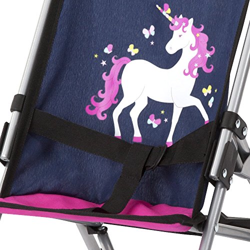 Bayer Design 30154AA - Silla para muñecas, plegable, unicornio, color azul y rosa