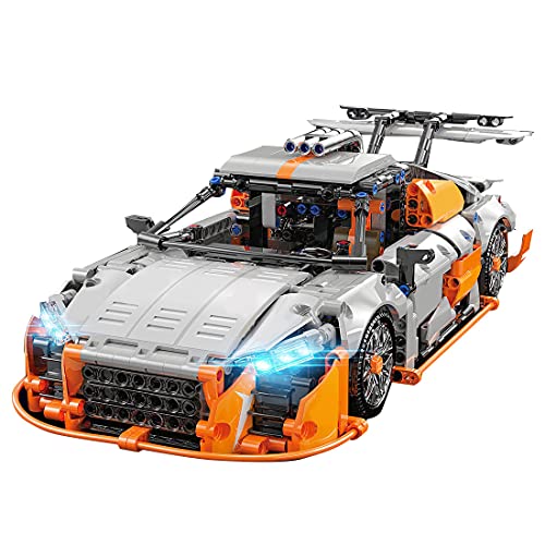 BBDI Bloques de construcción para coche, modelo de coche deportivo, 1435 bloques de construcción de coche, juego de construcción compatible con Lego Technic