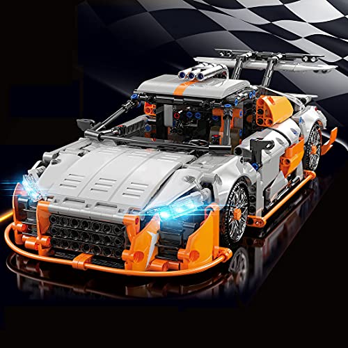 BBDI Bloques de construcción para coche, modelo de coche deportivo, 1435 bloques de construcción de coche, juego de construcción compatible con Lego Technic