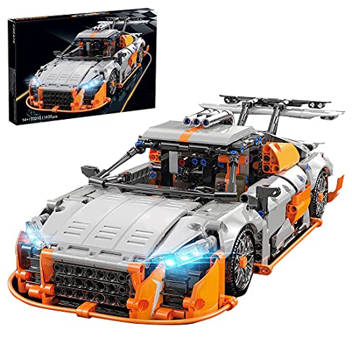 BBDI Bloques de construcción para coche, modelo de coche deportivo, 1435 bloques de construcción de coche, juego de construcción compatible con Lego Technic