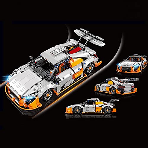 BBDI Bloques de construcción para coche, modelo de coche deportivo, 1435 bloques de construcción de coche, juego de construcción compatible con Lego Technic