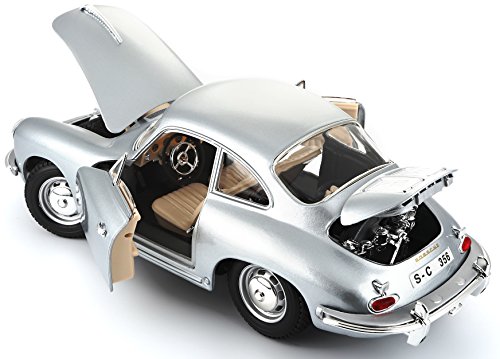 Bburago - 12026y - Vehículo Ready - Modelo para la Escala - Porsche 356 B Coupe - 1961 - 1/18 Escala