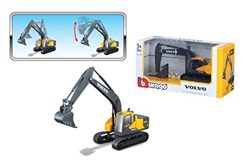 Bburago - Excavadora de orugas Volvo EC220E (Escala 1:50)