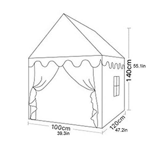BBZY Los niños juegan Tiendas de campaña, Tienda de campaña del Castillo de la Princesa, Juguetes Grandes de la casa de Hadas, Cuento de Hadas Tienda Interior al Aire Libre (Luces de Bolas Incluidas)