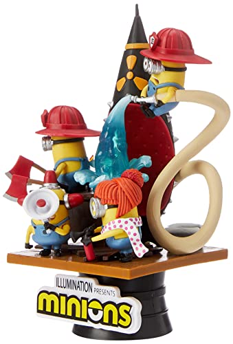 Beast Kingdom Toys Diorama de Bomberos de PVC de Minions D-Stage Diorama de 15 cm (DS-049)