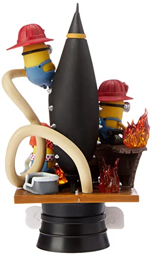 Beast Kingdom Toys Diorama de Bomberos de PVC de Minions D-Stage Diorama de 15 cm (DS-049)