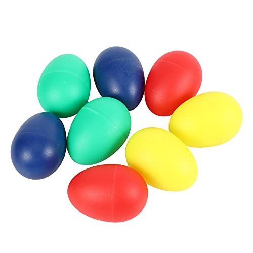 Beauneo 8 Piezas JuguetóN PercusióN de PláStico Musical Huevo Maracas Egg Shakers NiiOs Juguetes- 4 Colores Diferentes