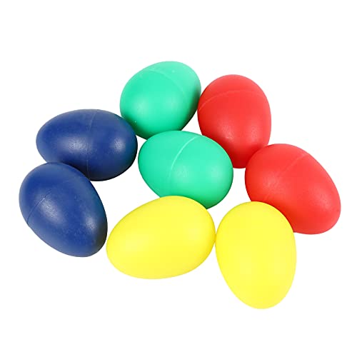 Beauneo 8 Piezas JuguetóN PercusióN de PláStico Musical Huevo Maracas Egg Shakers NiiOs Juguetes- 4 Colores Diferentes